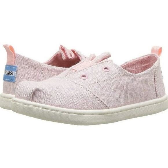 Toms Girls Lumin Pink Slip-On Sneakers 8 - Picture 1 of 6